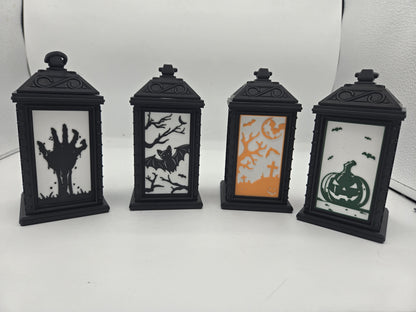 Small LED Tealight Halloween Lantern Display | 4 Designs Available | 3D Print
