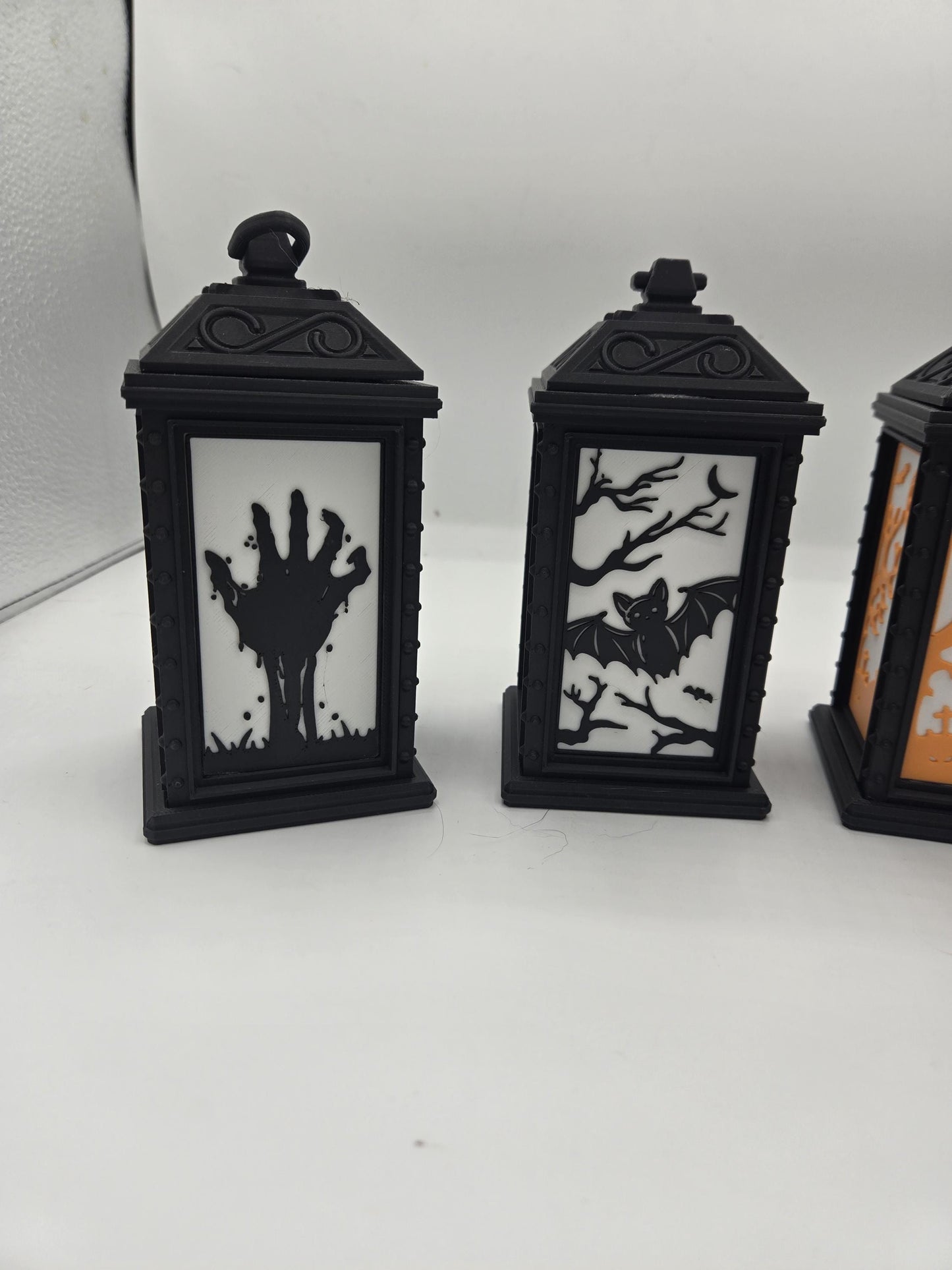 Small LED Tealight Halloween Lantern Display | 4 Designs Available | 3D Print