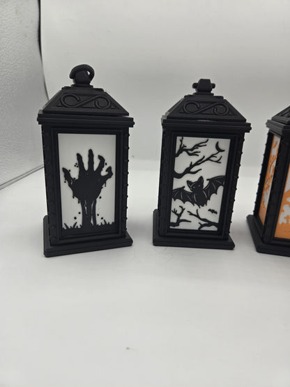 Small LED Tealight Halloween Lantern Display | 4 Designs Available | 3D Print