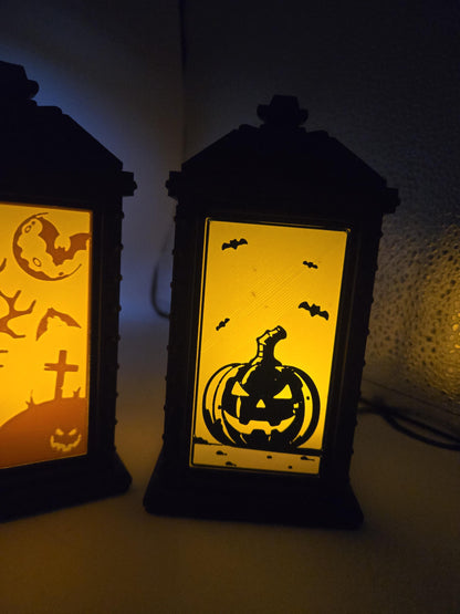 Small LED Tealight Halloween Lantern Display | 4 Designs Available | 3D Print
