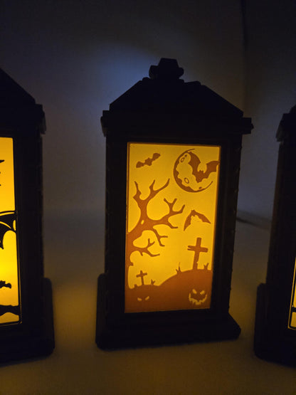 Small LED Tealight Halloween Lantern Display | 4 Designs Available | 3D Print