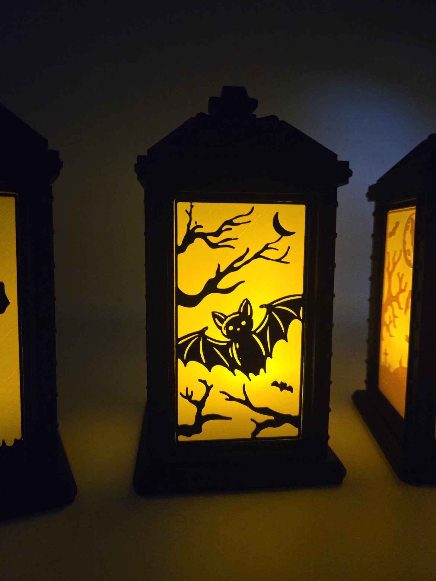 Small LED Tealight Halloween Lantern Display | 4 Designs Available | 3D Print
