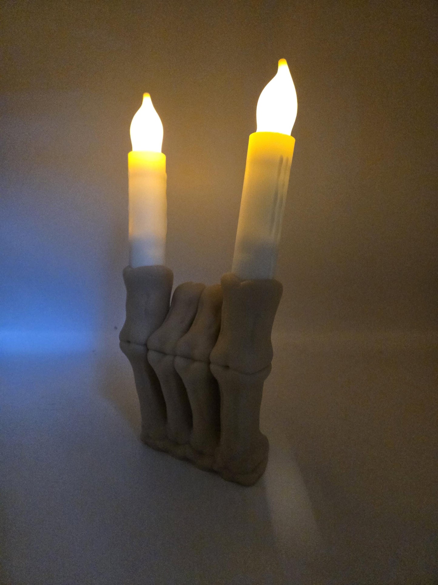 Skeleton Hand Middle Finger or Horn LED Tall Candle Display | 3D Print