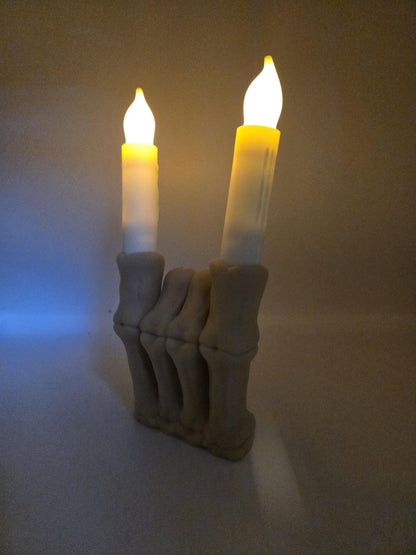 Skeleton Hand Middle Finger or Horn LED Tall Candle Display | 3D Print
