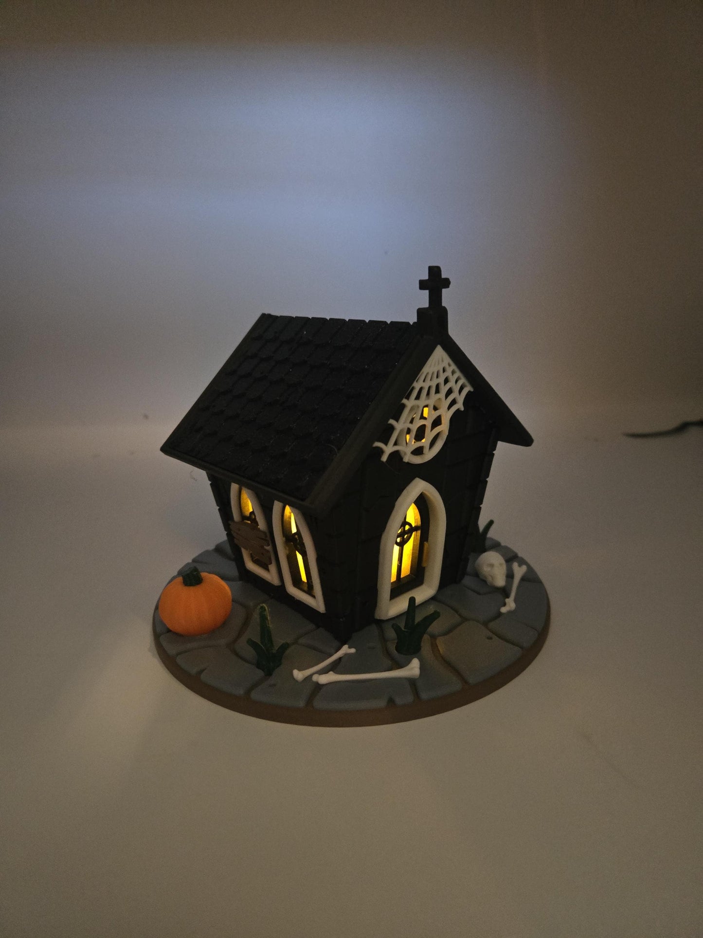 Haunted Mausoleum Indoor Fairy House LED Tealight Halloween Display 3D Print