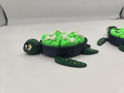 Spooky Halloween Themed Cauldron Turtle Mechanical Keys Clicker | Potion or Runic Shell | 3D Print