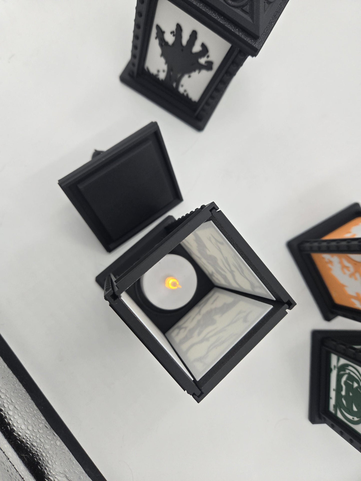 Small LED Tealight Halloween Lantern Display | 4 Designs Available | 3D Print