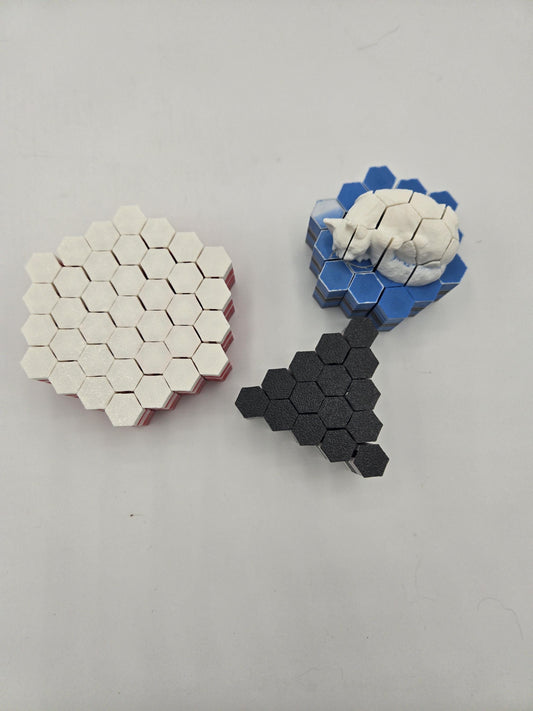 Sliding Fidget Random Colors Purge Object - Triangle, Hexagon, Octagon  | 3D Print