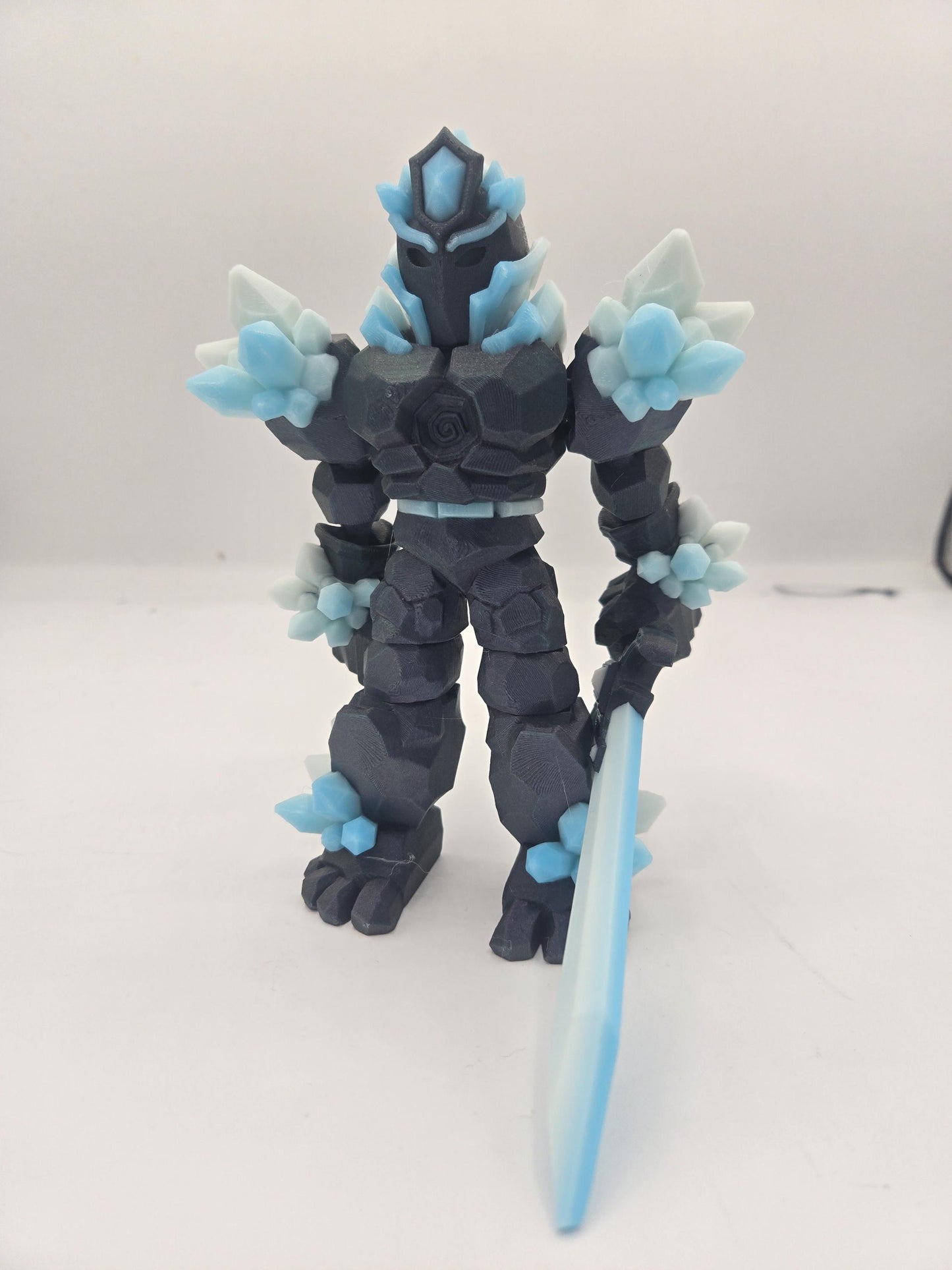 Crystal Warrior Articulated Flexi 3D Print | Single or Dual Color Style