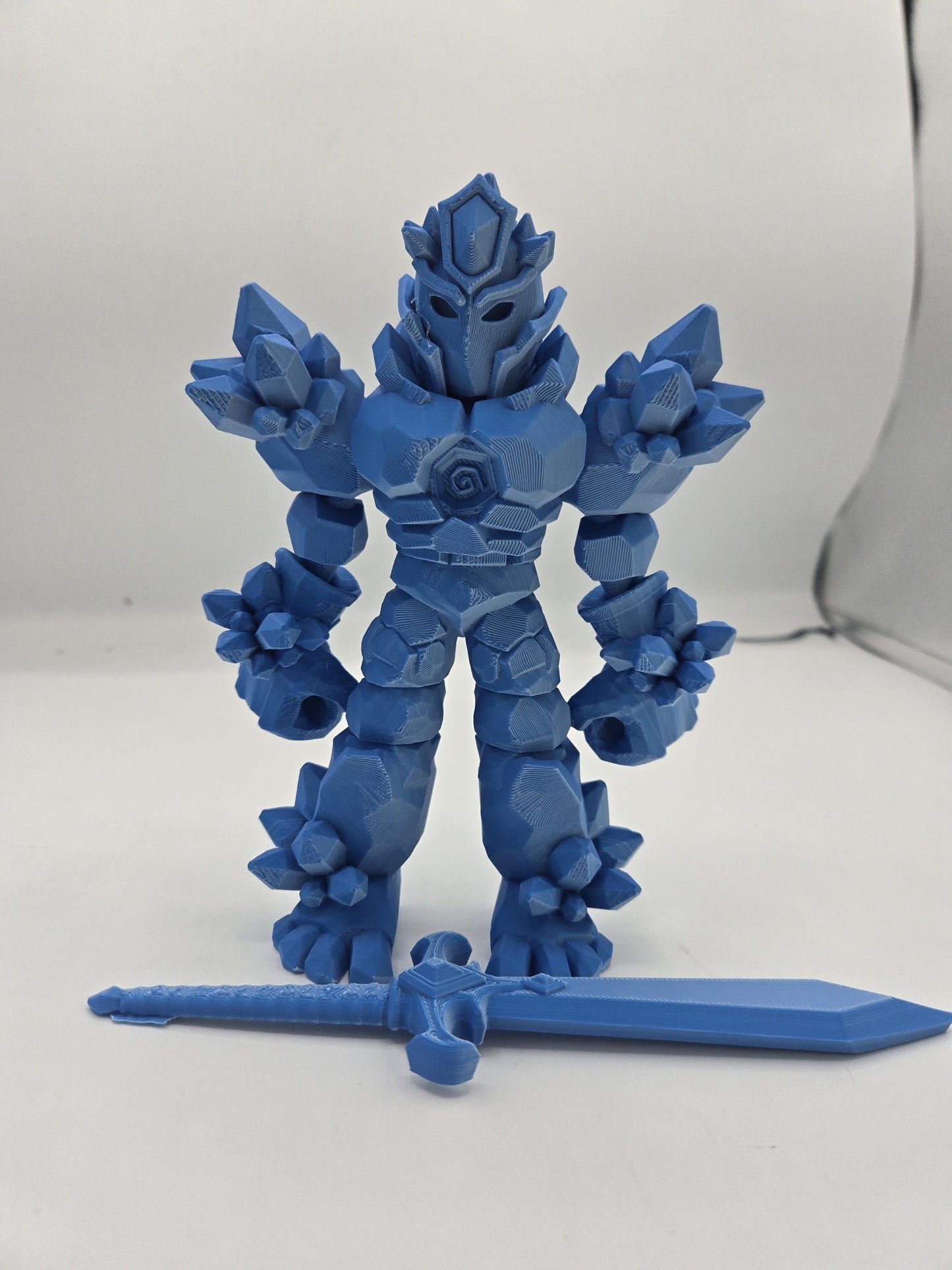 Crystal Warrior Articulated Flexi 3D Print | Single or Dual Color Style