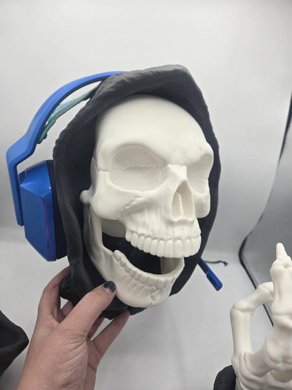 Grim Reaper Wall Display Controller and Headphone Holder 3D Print