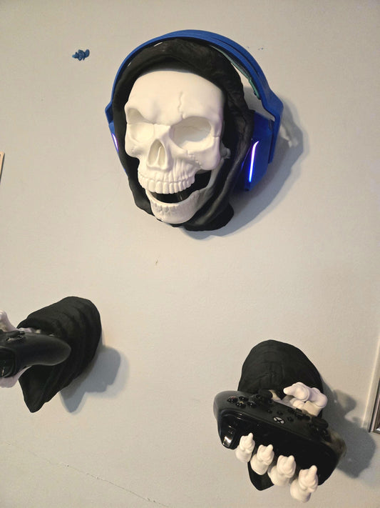 Grim Reaper Wall Display Controller and Headphone Holder 3D Print