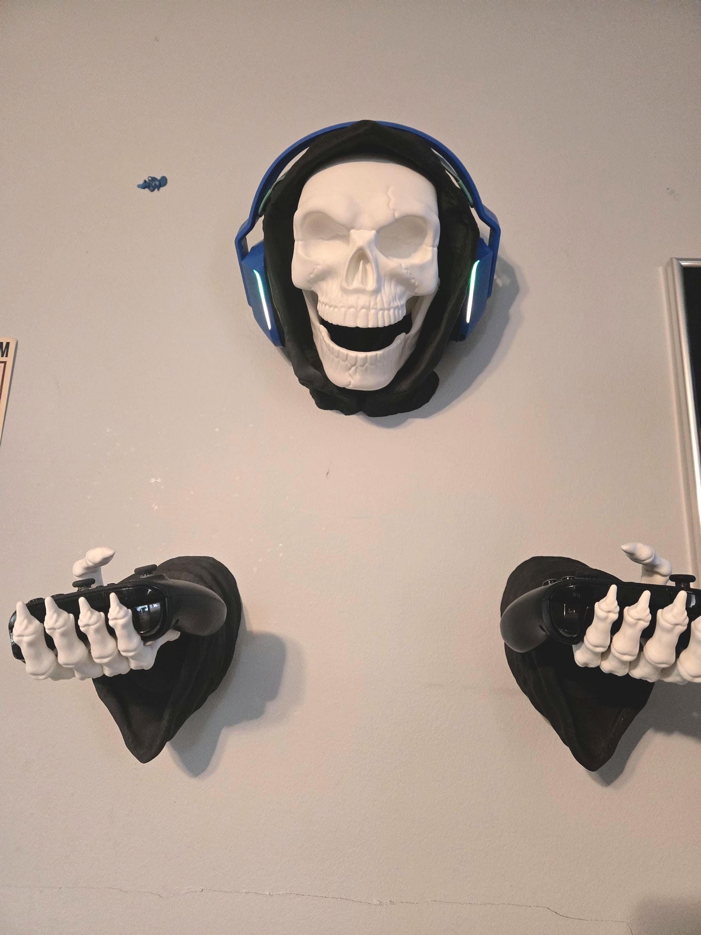 Grim Reaper Wall Display Controller and Headphone Holder 3D Print