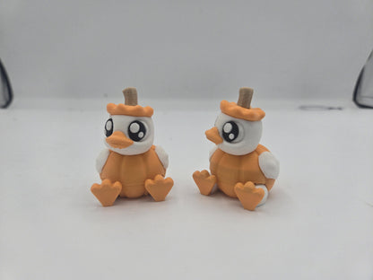 Cute Pumpkin Duck Adorable 3D Print