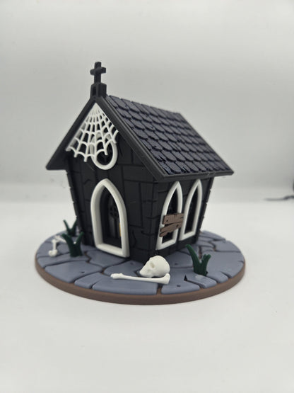 Haunted Mausoleum Indoor Fairy House LED Tealight Halloween Display 3D Print