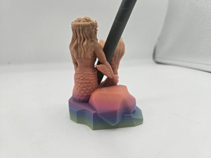 Mermaid Pen Holder Desk Decor 3D Print