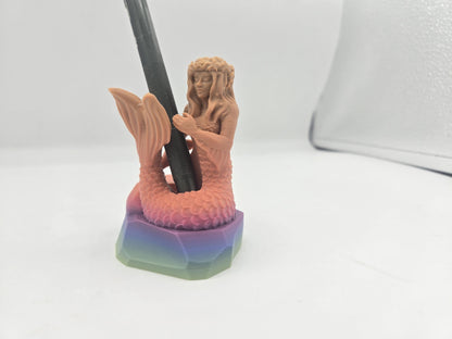 Mermaid Pen Holder Desk Decor 3D Print