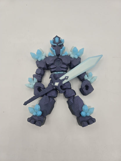 Crystal Warrior Articulated Flexi 3D Print | Single or Dual Color Style