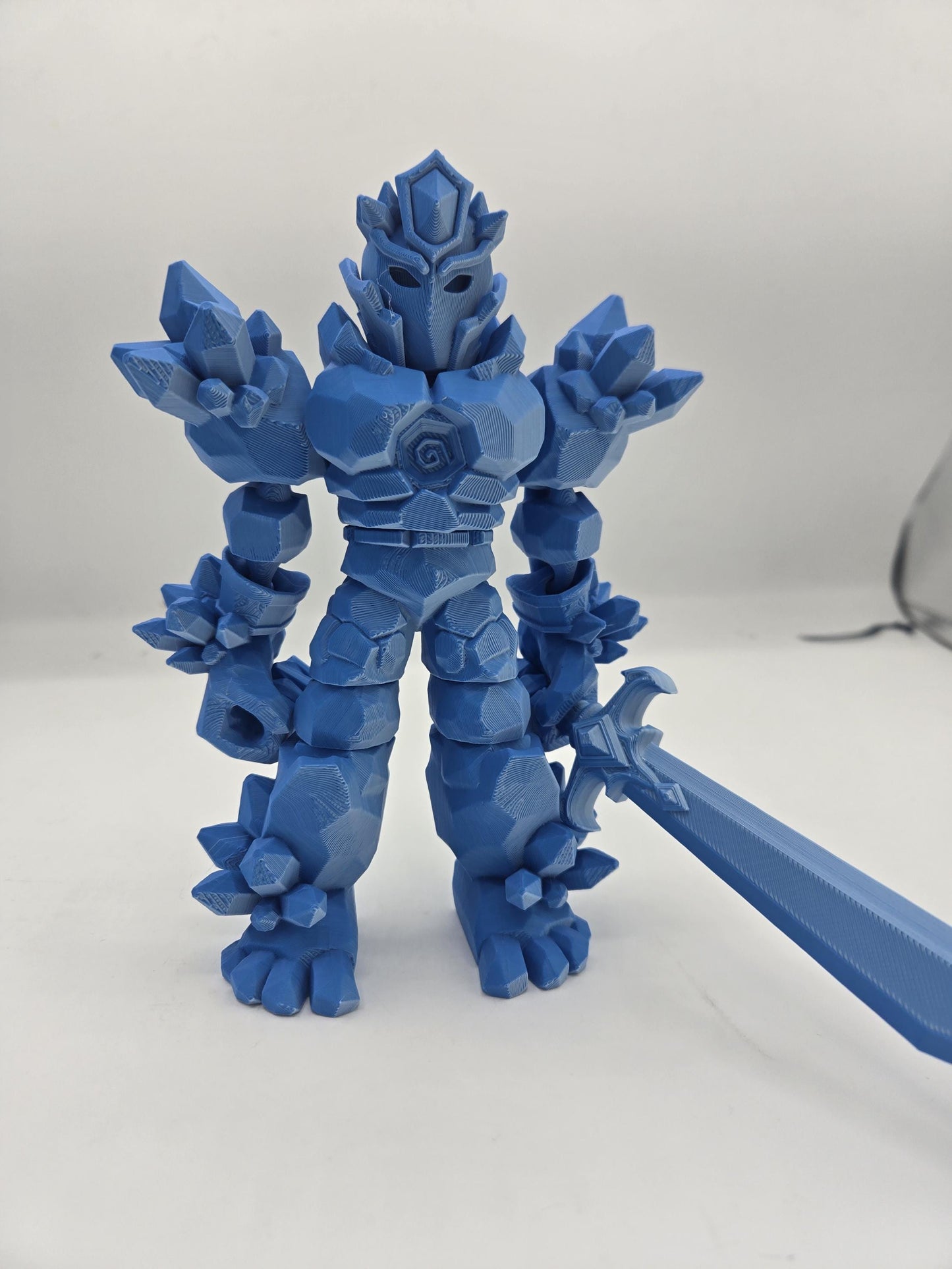 Crystal Warrior Articulated Flexi 3D Print | Single or Dual Color Style