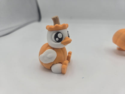 Cute Pumpkin Duck Adorable 3D Print