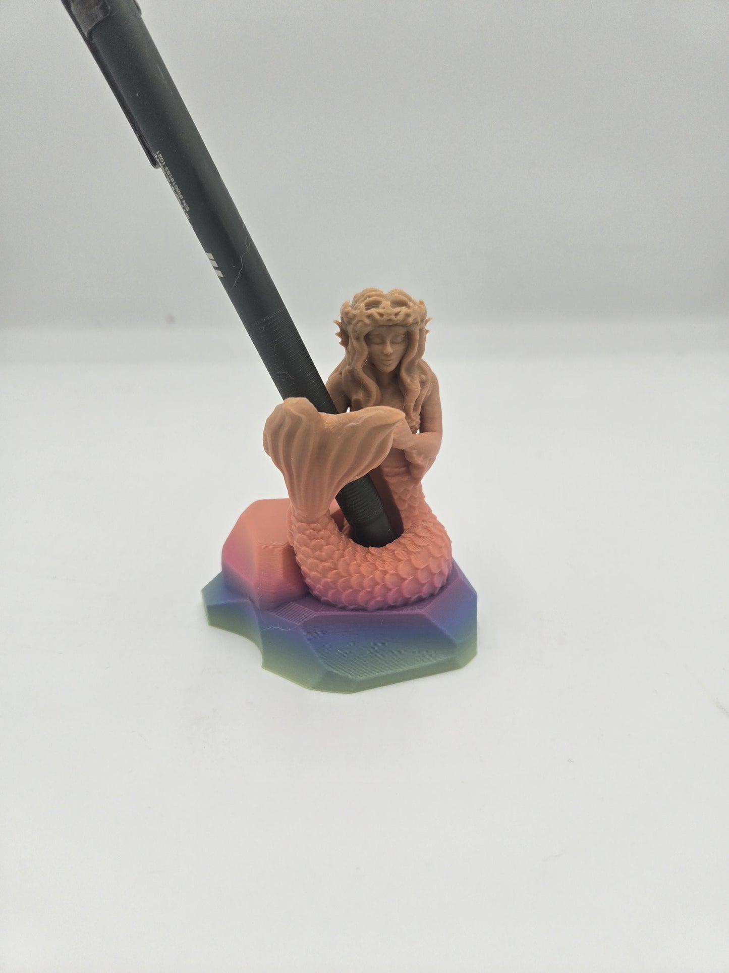 Mermaid Pen Holder Desk Decor 3D Print