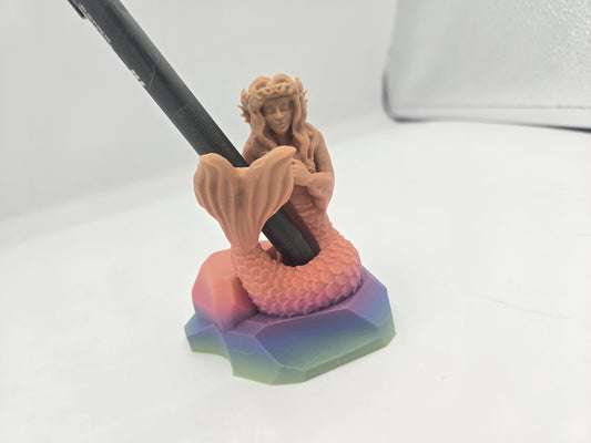 Mermaid Pen Holder Desk Decor 3D Print