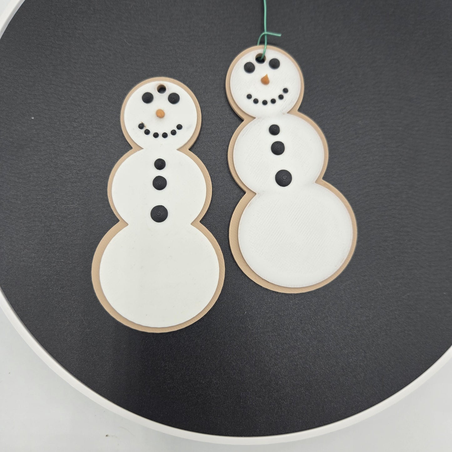 Snowman Sugar Cookie Style Ornament 3D Print