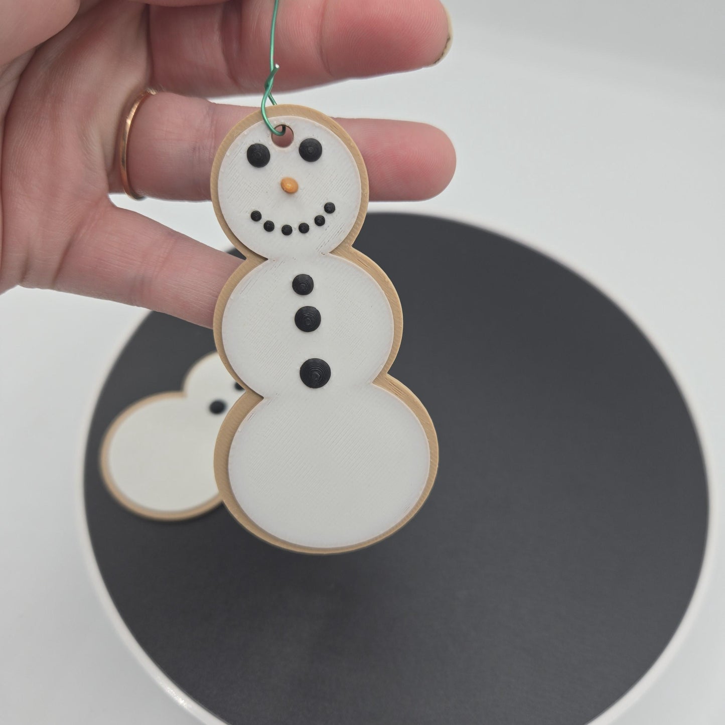 Snowman Sugar Cookie Style Ornament 3D Print