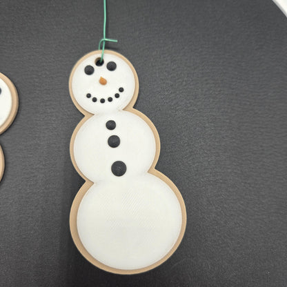 Snowman Sugar Cookie Style Ornament 3D Print