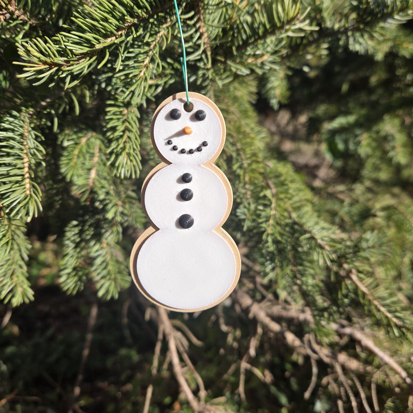 Snowman Sugar Cookie Style Ornament 3D Print