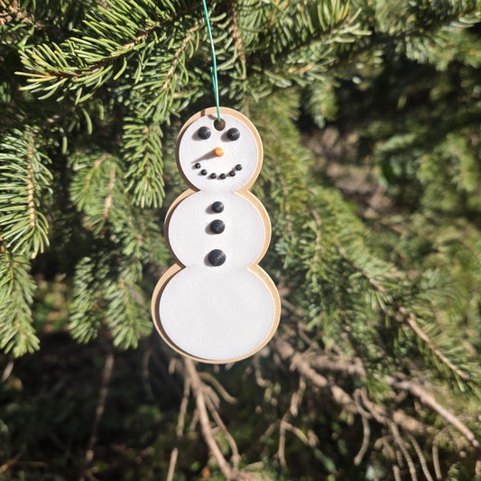 Snowman Sugar Cookie Style Ornament 3D Print