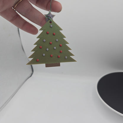 Festive Tree Christmas Ornament 3D Print