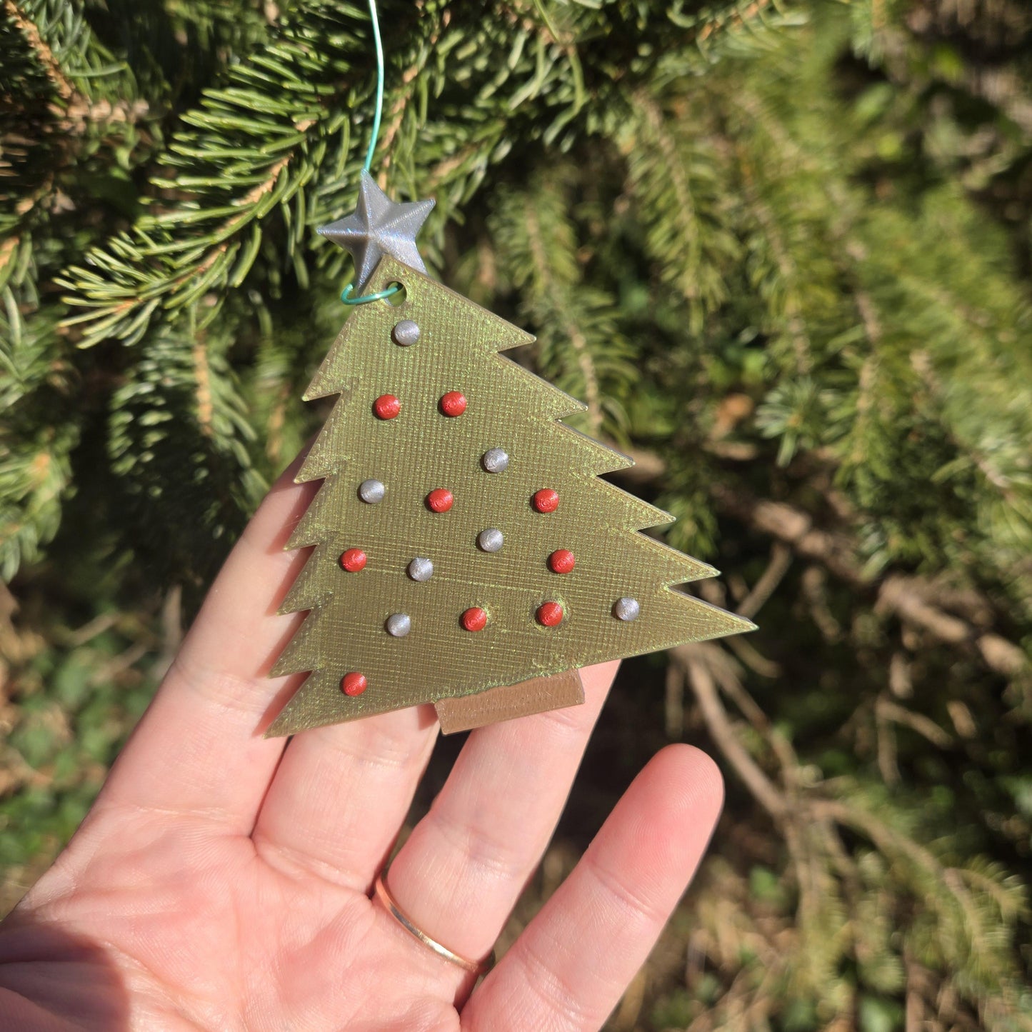 Festive Tree Christmas Ornament 3D Print