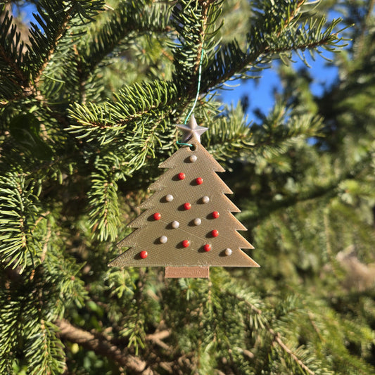 Festive Tree Christmas Ornament 3D Print