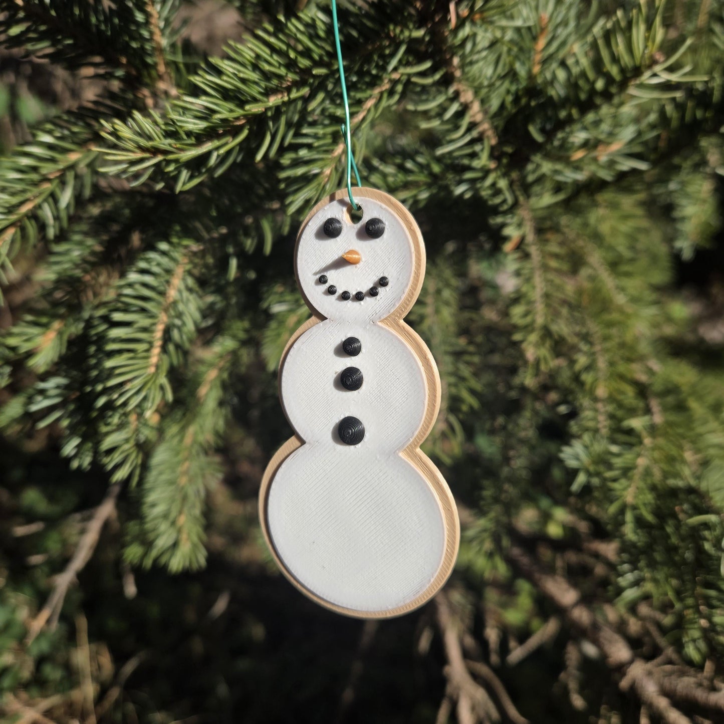 Snowman Sugar Cookie Style Ornament 3D Print