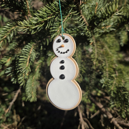 Snowman Sugar Cookie Style Ornament 3D Print