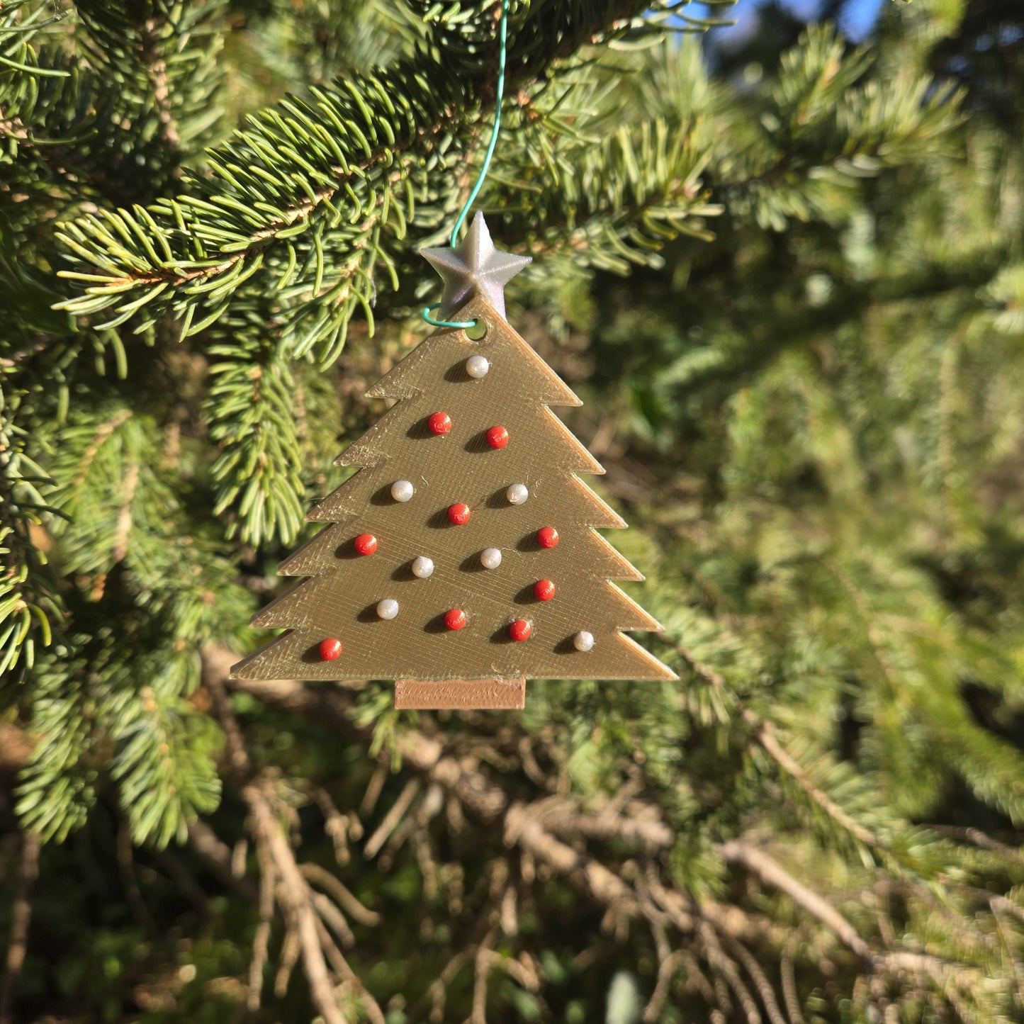 Festive Tree Christmas Ornament 3D Print