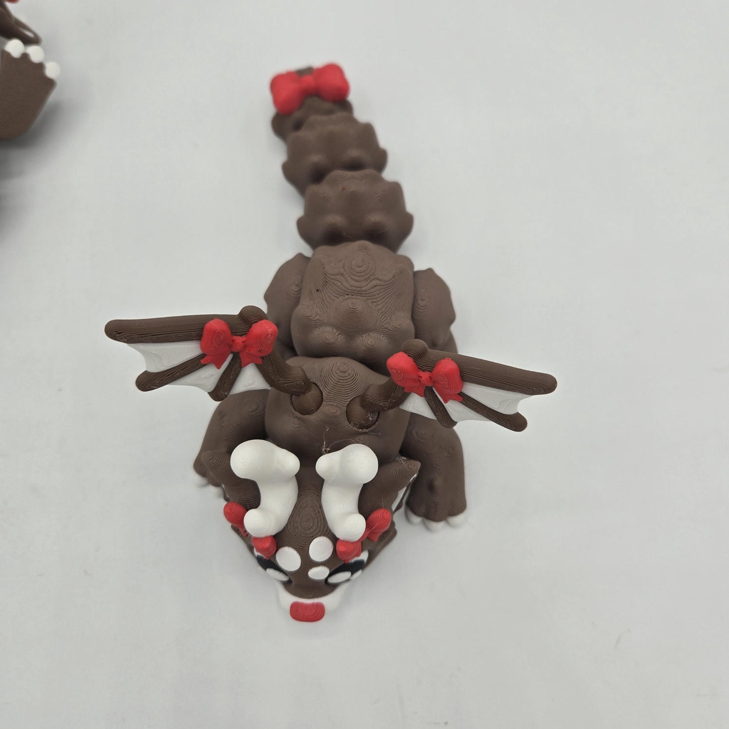 Close-up of dragon reindeer face — Christmas dragon gift