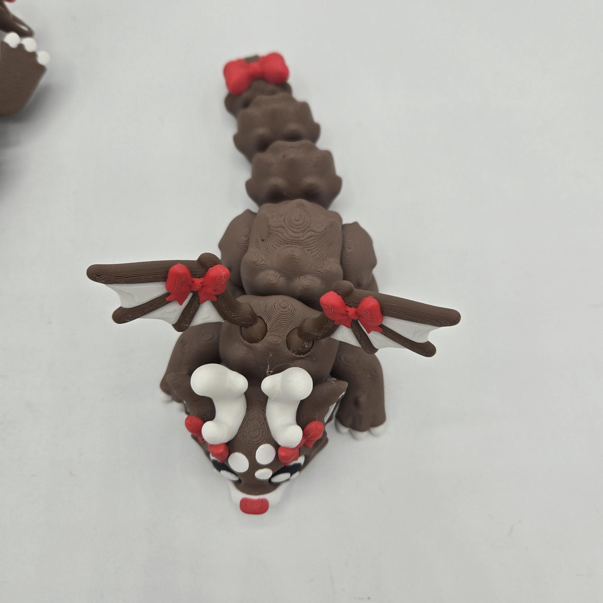 Close-up of dragon reindeer face — Christmas dragon gift
