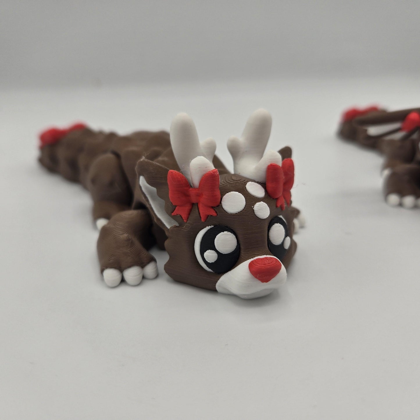 Dragon reindeer set — Christmas gift for dragon collectors