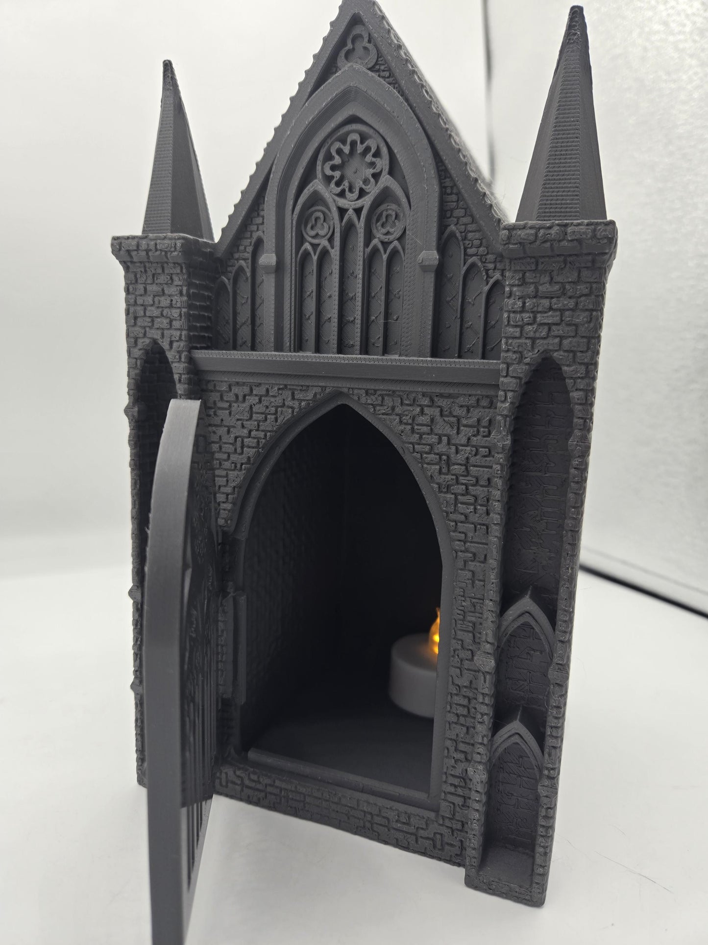 Cathedral Style Gothic Decor Book Nook Bookshelf Display | Small Storage Nook or DIY Decor | 3D Print