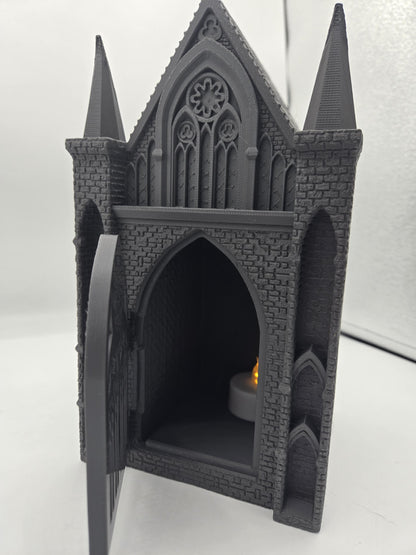 Cathedral Style Gothic Decor Book Nook Bookshelf Display | Small Storage Nook or DIY Decor | 3D Print
