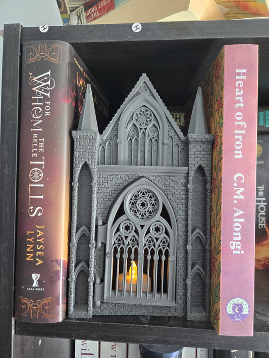 Cathedral Style Gothic Decor Book Nook Bookshelf Display | Small Storage Nook or DIY Decor | 3D Print