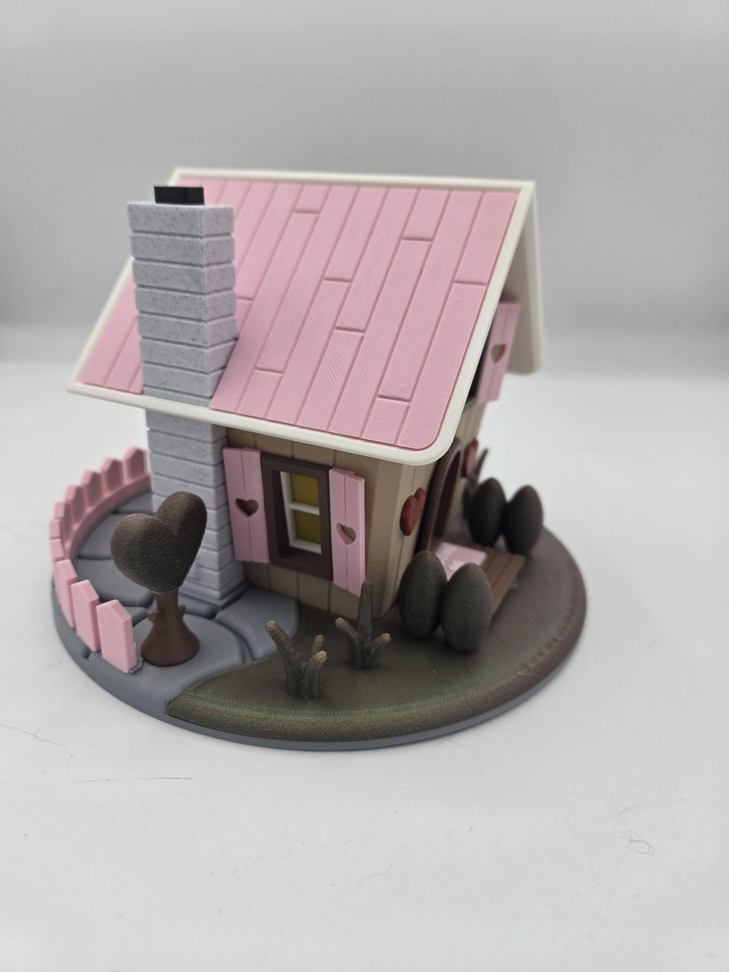 Love Shack Valentine's Day Themed Fairy House LED Tea Light Display 3D Print