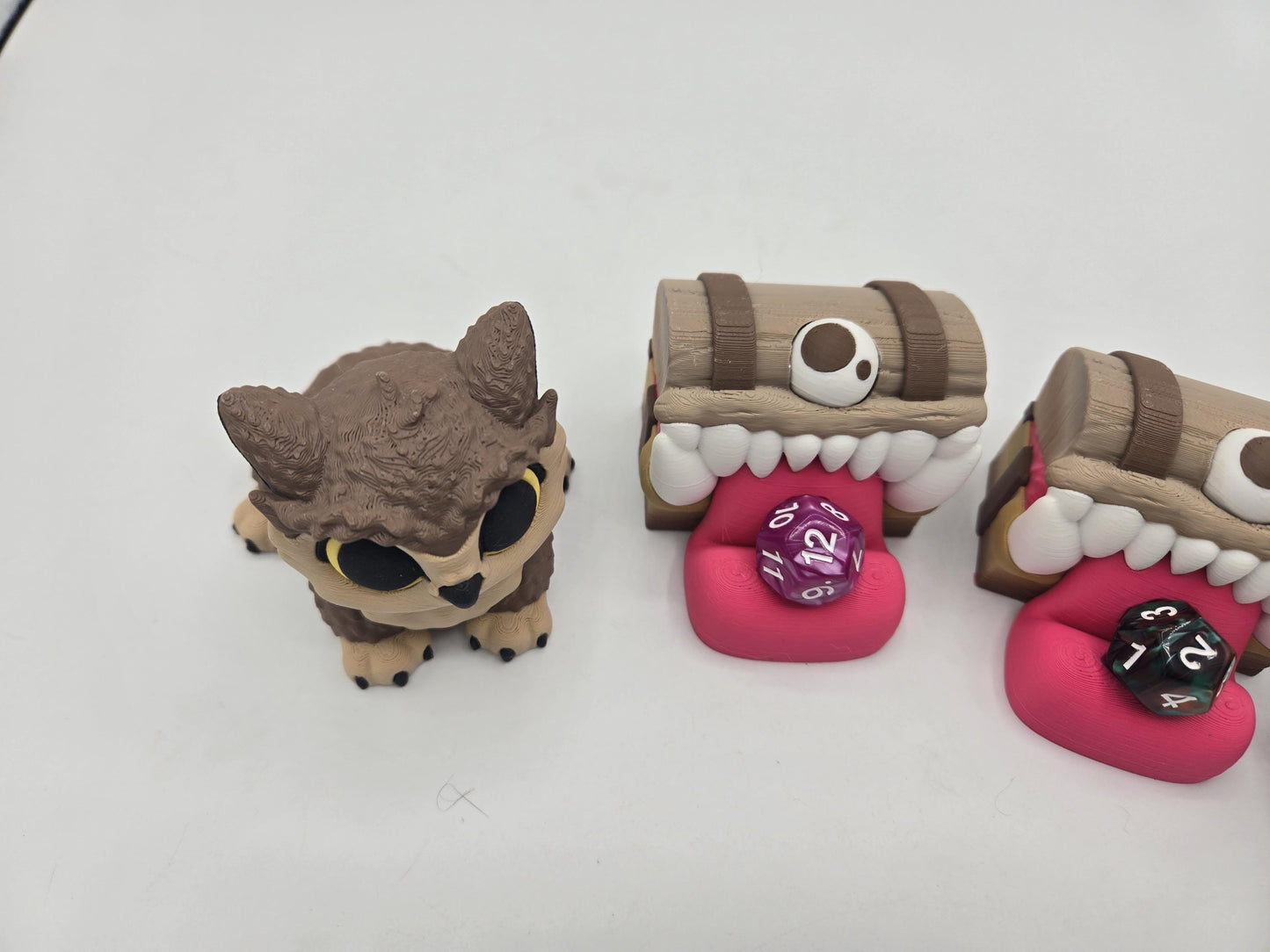Quest Buddies – Mimic Chest Dice Guardian & Owlbear Set (or Solo) | 3D Print