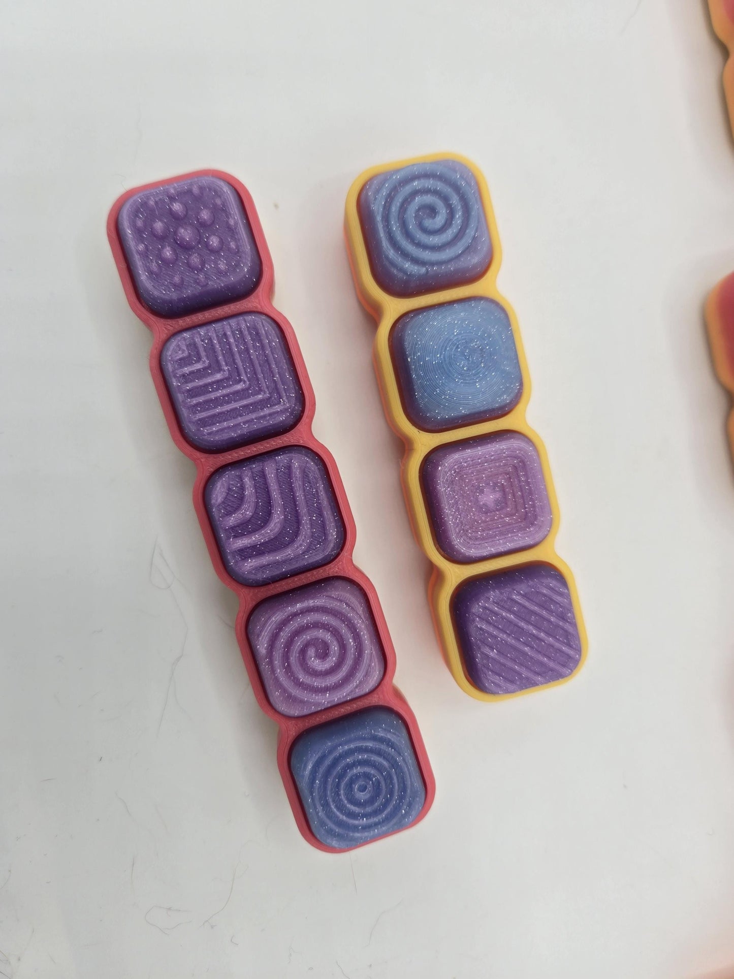 Textured Mechanical Key Fidget Clickers | Multiple Switch Style Options | 3D Prints