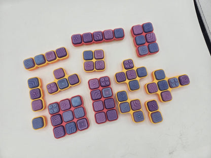 Textured Mechanical Key Fidget Clickers | Multiple Switch Style Options | 3D Prints
