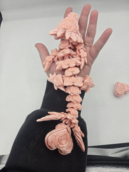 Baby Rose Dragon with Heart Clicker Tail or Heart Clicker Solo | 3D Print