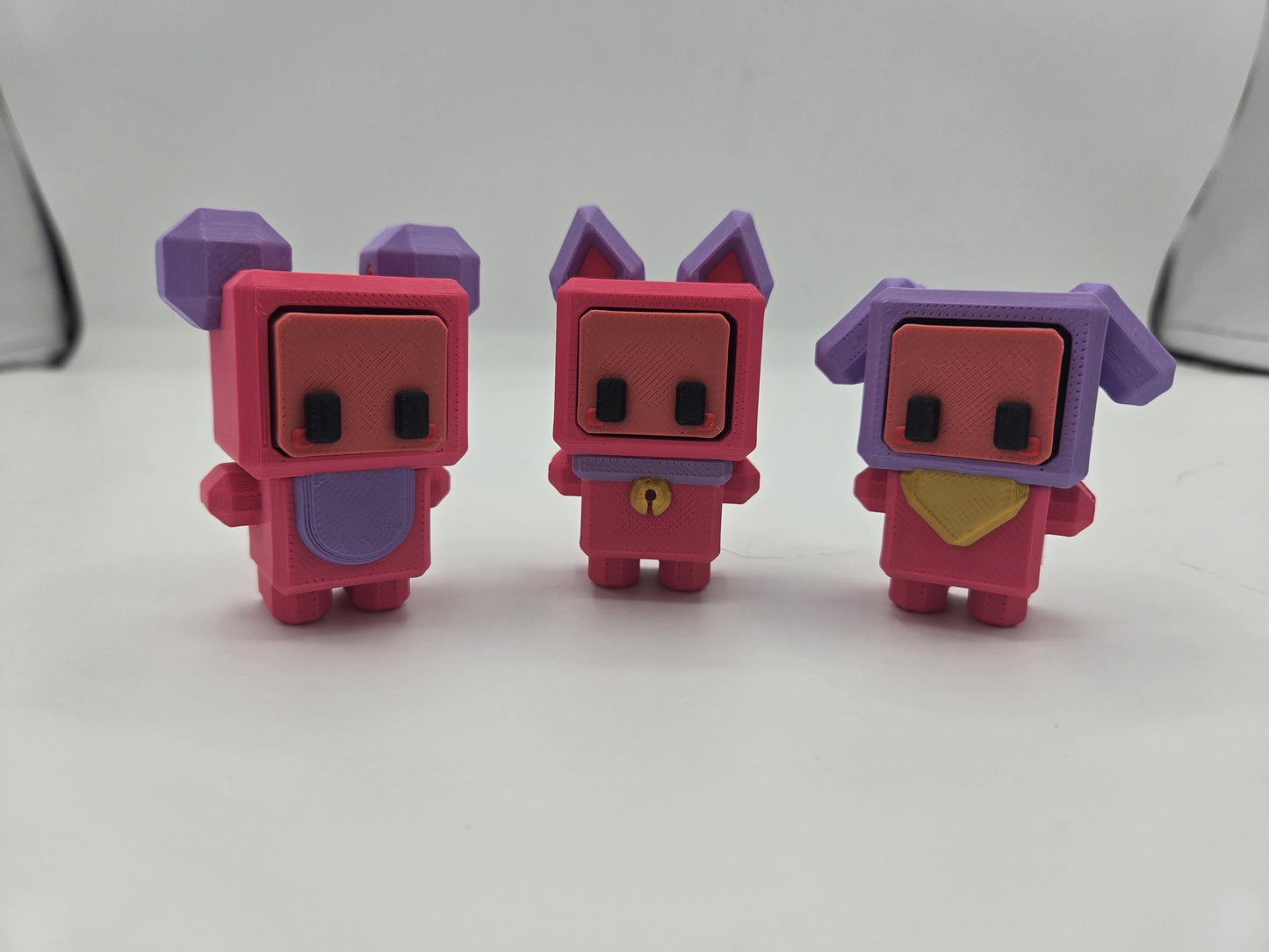 Kawaii 8 Bit Style Cute Mechanical Switch Clicker Multiple Styles | Panda, Dog, Cat, Skeleton Clicker | 3D Print
