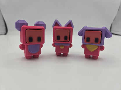 Kawaii 8 Bit Style Cute Mechanical Switch Clicker Multiple Styles | Panda, Dog, Cat, Skeleton Clicker | 3D Print